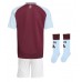 Camisa de Futebol Aston Villa Equipamento Principal Infantil 2024-25 Manga Curta (+ Calças curtas)